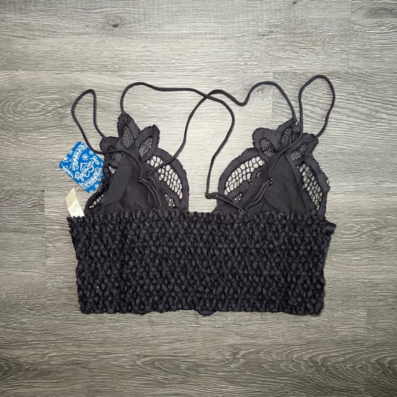 Free People Adella Bralette, Charcoal Gray , Sz Small (NWT) - Picture 3 of 9